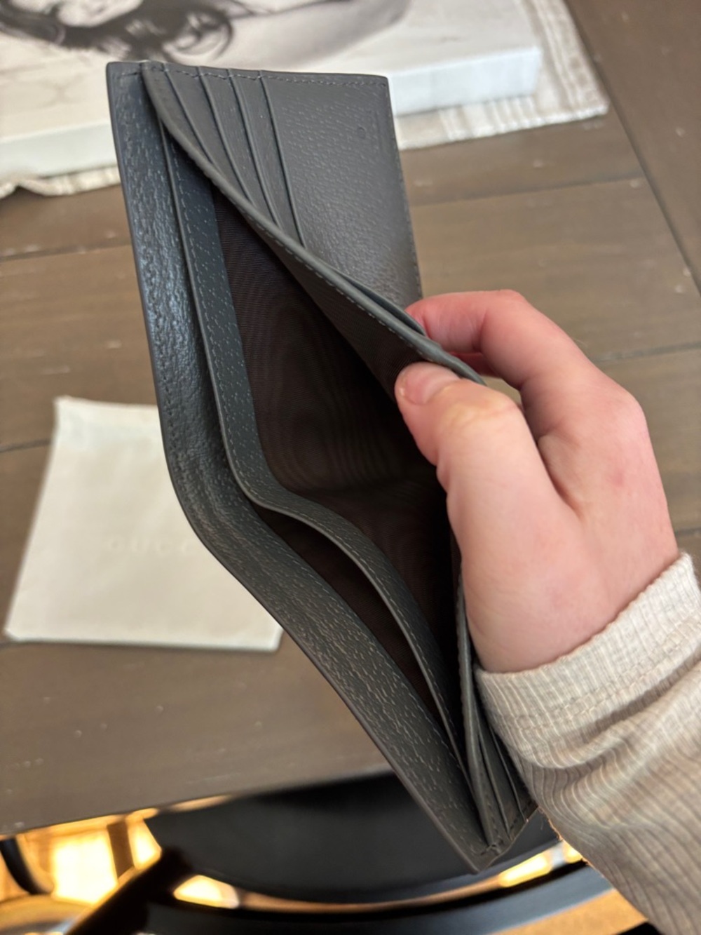 Gucci Black GG Canvas Bifold Card Wallet - Picture 4 of 4